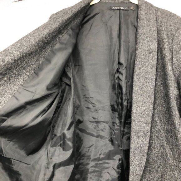 Black Tape Dark Grey Herringbone Open Blazer size L - Picture 7 of 15